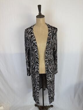 NWT Soya Concept Animal Print Lightweight Long Open Cardigan Size XS